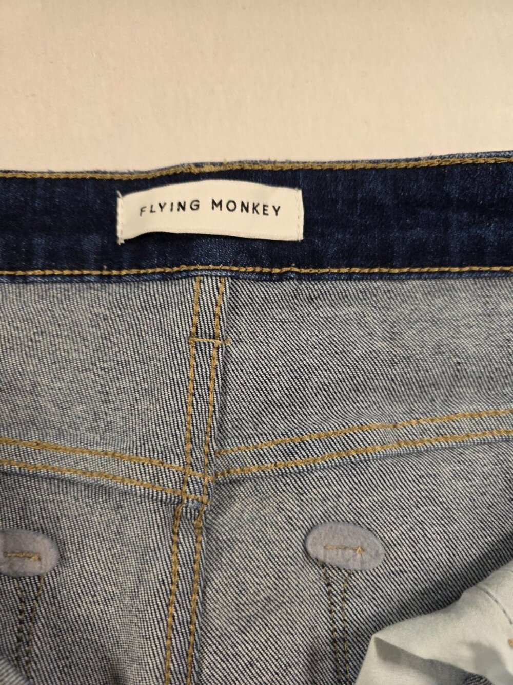 Flying Monkey Women’s Denim Blue Jeans High Rise Flare Size 31x26 NWOT - Picture 5 of 16